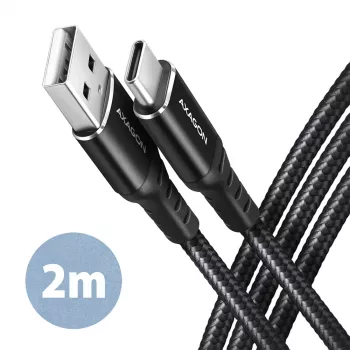 USB laidas Axagon BUCM-AM20AB 2m USB A USB C juodas