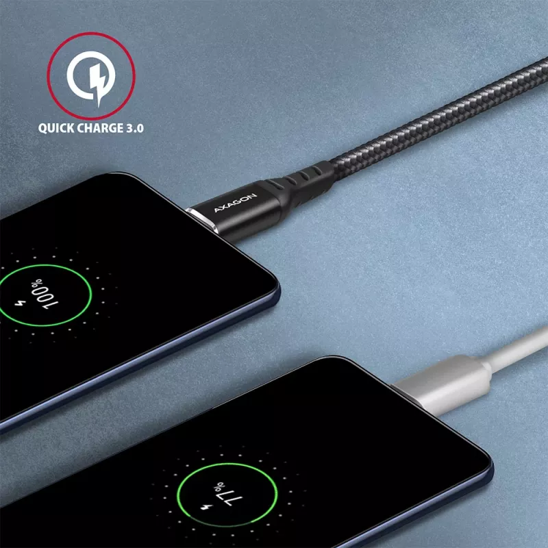 USB laidas Axagon BUCM-AM20AB 2m USB A USB C juodas