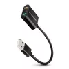 Išorinis USB garso adapteris AXAGON ADA-12 su 1x 3,5 mm lizdu ausinėms ir mikrofonui