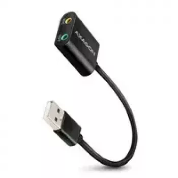 Išorinis USB garso adapteris AXAGON ADA-12 su 1x 3,5 mm lizdu ausinėms ir mikrofonui