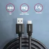 Axagon BUMM-AM15AB USB laidas USB 2.0 1,5 m Micro-USB B USB A Juoda