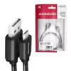 Axagon BUMM-AM15AB USB laidas USB 2.0 1,5 m Micro-USB B USB A Juoda