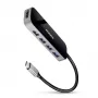 Axagon HMC-6H4A USB 3.2 Gen 1 centrinė stotelė, 4x USB-A, HDMI 4k/30Hz, PD 100W, 20 cm USB-C laidas