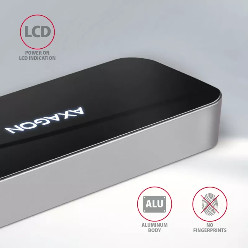 Axagon HMC-6H4A USB 3.2 Gen 1 centrinė stotelė, 4x USB-A, HDMI 4k/30Hz, PD 100W, 20 cm USB-C laidas