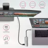 „Axagon HMC-HCR3A“ 3x USB-A + HDMI + SD / microSD USB-C 3.2 Gen 1 šakotuvas, 20 cm, laidinis USB 3.2 Gen 1 (3.1 Gen 1) Type-C, pilkas