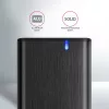 Axagon EEM2-SB2 Išorinis USB-C 3.2 Gen 2 metalinis dėklas M.2 NVMe ir SATA SSD diskams. Be varžtų