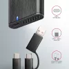 Axagon EEM2-SB2 Išorinis USB-C 3.2 Gen 2 metalinis dėklas M.2 NVMe ir SATA SSD diskams. Be varžtų