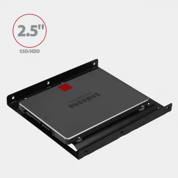 Axagon RHD-125B tvirtinimo rėmas 1x 2.5 colio diskui į 3.5 colio lizdą - juodas metalinis