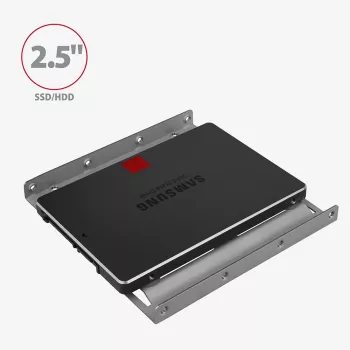 Axagon RHD-125S laikiklis 1x 2,5 colio HDD/SSD į 3,5 colio nišą, metalinis, pilkas