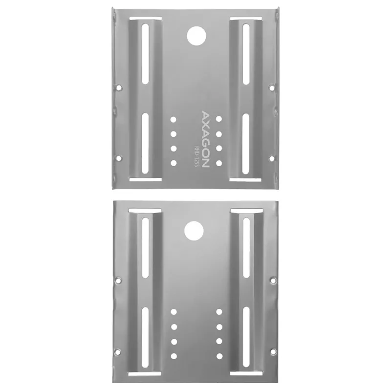Axagon RHD-125S laikiklis 1x 2,5 colio HDD/SSD į 3,5 colio nišą, metalinis, pilkas