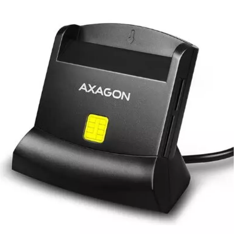 Axagon CRE-SM2 Smart Card Reader USB 2.0 Black 1.3m Cable