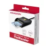 Axagon CRE-SM3N USB-A Smart kortelių / asmens tapatybės kortelių plokščiasis skaitytuvas, USB 2.0, 1,3 m, juoda, 57 g