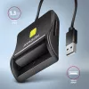 Axagon CRE-SM3SD USB Smart kortelių ir SD/microSD/SIM plokščias kortelių skaitytuvas, vidinis, USB 2.0, juodas