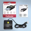 Axagon CRE-SM3SD USB Smart kortelių ir SD/microSD/SIM plokščias kortelių skaitytuvas, vidinis, USB 2.0, juodas
