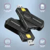 Axagon CRE-SMP2A USB Smart card & SD/microSD/SIM PocketReader kortelių skaitytuvas, vidaus, USB Type-A/USB Type-C, juoda
