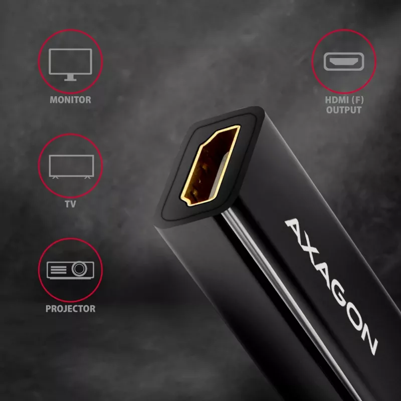 Axagon RVDM-HI14N Mini DisplayPort -> HDMI 1.4 adapteris 4K/30Hz