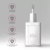Įkroviklis Axagon ACU-PQ30W QC3.0 30W USB-C Baltas