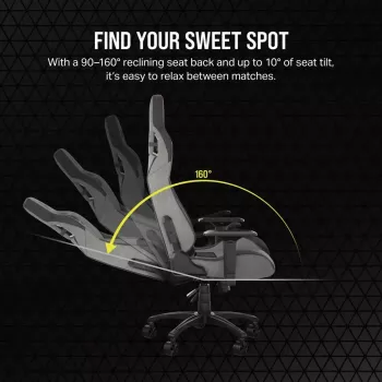 Universali žaidimų kėdė Corsair T3 RUSH 2023 su paminkštinta sėdyne, antracito pilka