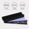 Axagon CLR-M2L10 Pasyvus aliumininis radiatorius visiems M.2 SSD, dydis 2280, aukštis 10 mm.