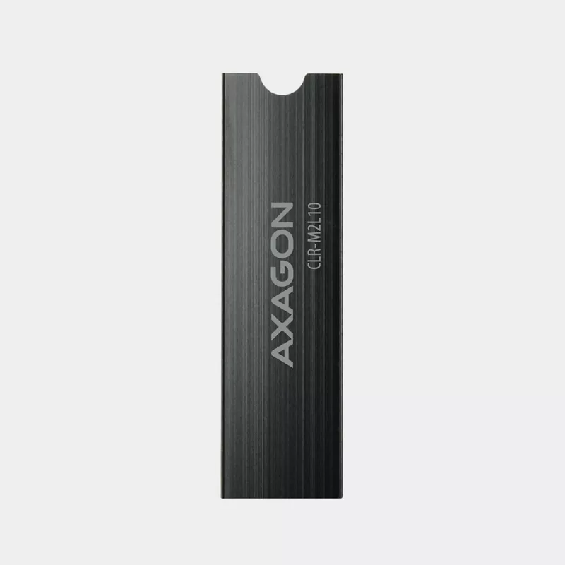 Axagon CLR-M2L10 Pasyvus aliumininis radiatorius visiems M.2 SSD, dydis 2280, aukštis 10 mm.