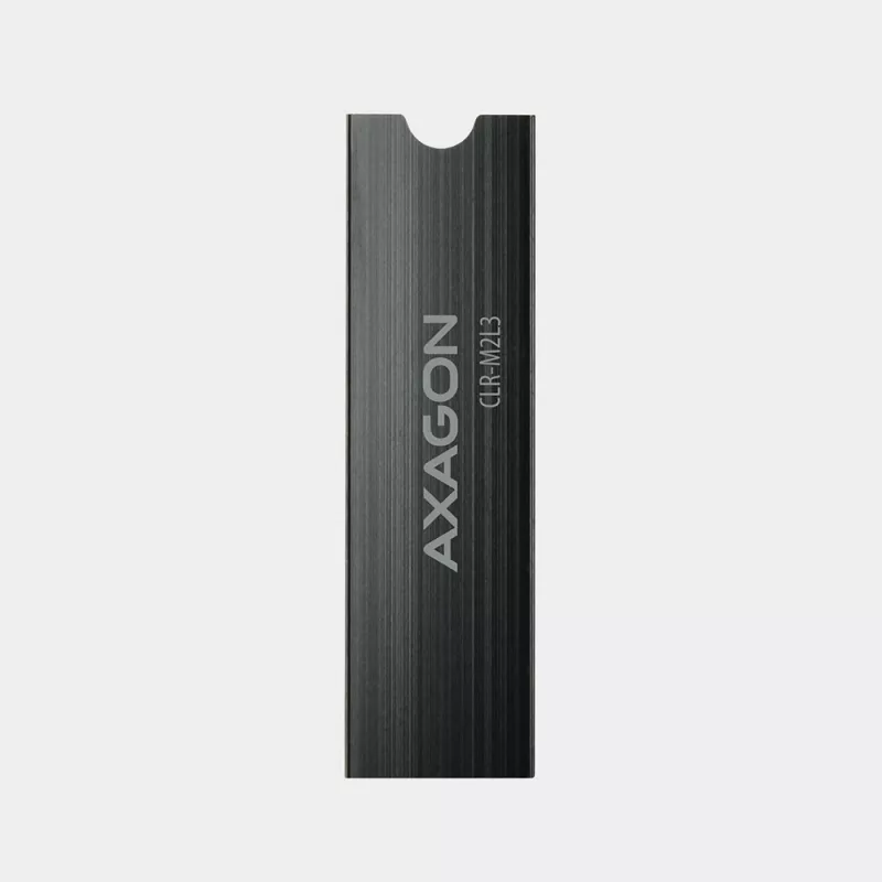 Axagon CLR-M2L3 Passyvus aliumininis aušinimo radiatorius visiems M.2 SSD, dydis 2280, aukštis 3 mm