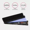 Axagon CLR-M2L6 Pasyvus aliumininis aušintuvas visiems M.2 SSD, 2280, aukštis 6 mm