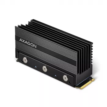 Axagon CLR-M2XL pasyvus aliuminio radiatorius vienpusiams ir dvipusiams M.2 SSD diskams, dydis 2280, aukštis 36 mm