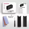 Axagon CLR-M2XL pasyvus aliuminio radiatorius vienpusiams ir dvipusiams M.2 SSD diskams, dydis 2280, aukštis 36 mm
