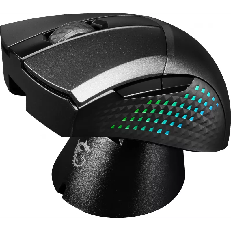 MSI CLUTCH GM51 LIGHTWEIGHT WIRELESS pelė žaidimams Dešinei rankai RF + Bluetooth + USB Type-C Optinė 26000 DPI
