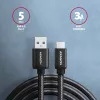 USB laidas Axagon BUCM3-AM10AB USB 3.2 Gen 1 1 m USB C USB A Juoda