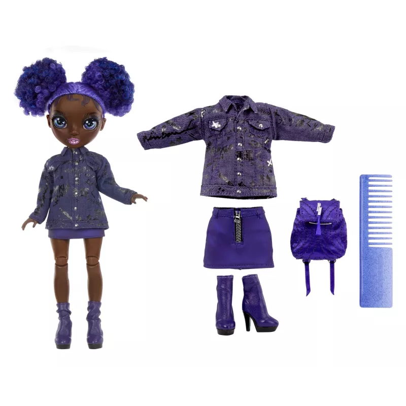 Rainbow High Junior High Doll Series 2- Krystal, mados lėlė, moteriška, 6 m., berniukui/mergaitei, 230 mm, įvairiaspalvė