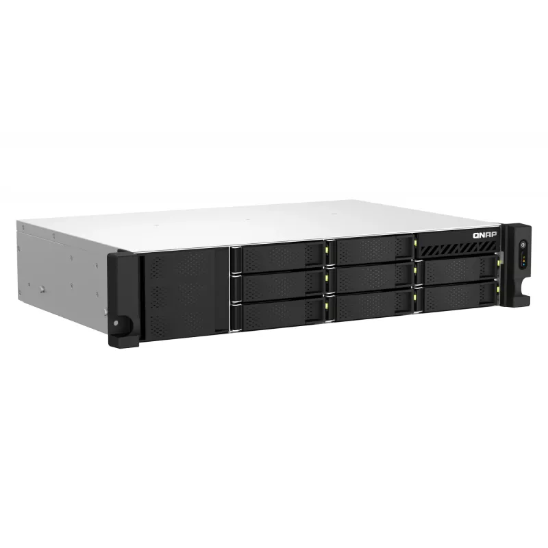 QNAP TS-864EU-RP-8G NAS / saugojimo serveris, stelažinis (2U), Intel® Celeron® N5095, 8 GB DDR4, 0 TB, QNAP Turbo System, juodos spalvos