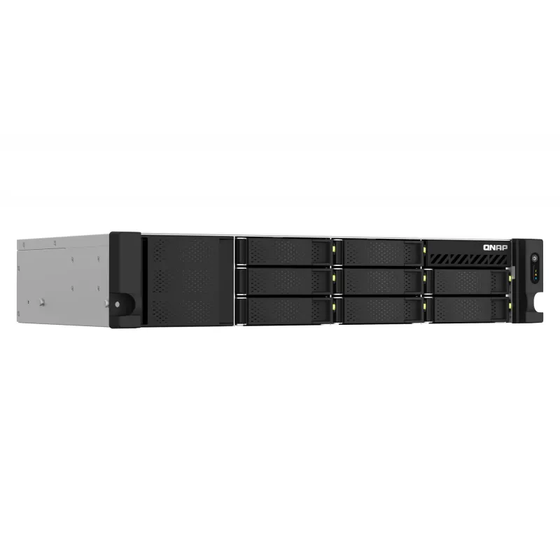 QNAP TS-864EU-RP-8G NAS / saugojimo serveris, stelažinis (2U), Intel® Celeron® N5095, 8 GB DDR4, 0 TB, QNAP Turbo System, juodos spalvos