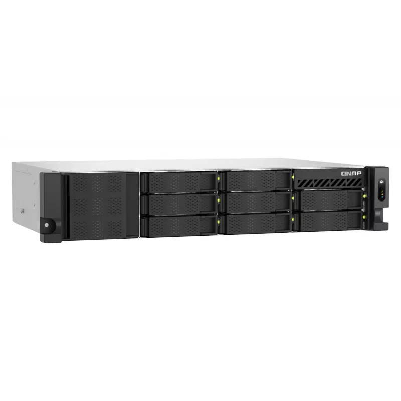 QNAP TS-855EU-RP NAS stelažas (2U) Intel Atom® C5125 8 GB DDR4 0 TB QuTS hero juoda