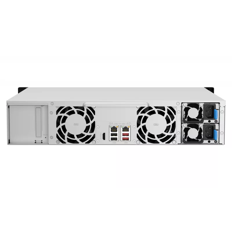 QNAP TS-1264U-RP NAS stelažinis (2U) Intel® Celeron® 8 GB DDR4 0 TB QNAP QTS Aliuminis, Juoda