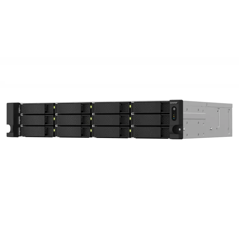 QNAP TS-1264U-RP NAS stelažinis (2U) Intel® Celeron® 8 GB DDR4 0 TB QNAP QTS Aliuminis, Juoda