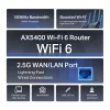 TP-Link Archer AX5400 Multi-Gigabit WiFi 6 maršrutizatorius, Wi-Fi 6 (802.11ax), Dviejų juostų (2,4 GHz / 5 GHz), Ethernet LAN, Juodas, Stalinis / ant stiebo maršrutizatorius