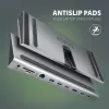 Docking stotelė Axagon HMC-4KX3 USB-C 5Gbps šakotuvas, 3x USB-A, 2x HDMI, DP, RJ-45, SD/microSD, garsas, PD 100W, kabelis 40cm