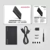 Išorinis HDD/SSD dėklas Axagon EE25-GTR USB-C 3.2 Gen 2 Juodas 2,5 colio