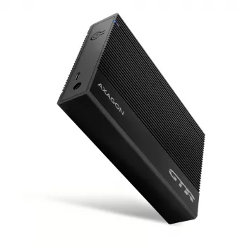 Axagon EE35-GTR USB-C 5Gbps - SATA 6G, 3.5 RIBBED box BLACK - USB Typ C HDD korpusas 3.5 colio