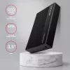 Axagon EE35-GTR USB-C 5Gbps - SATA 6G, 3.5 RIBBED box BLACK - USB Typ C HDD korpusas 3.5 colio