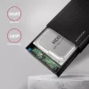 Axagon EE35-GTR USB-C 5Gbps - SATA 6G, 3.5 RIBBED box BLACK - USB Typ C HDD korpusas 3.5 colio