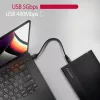 Axagon EE35-GTR USB-C 5Gbps - SATA 6G, 3.5 RIBBED box BLACK - USB Typ C HDD korpusas 3.5 colio