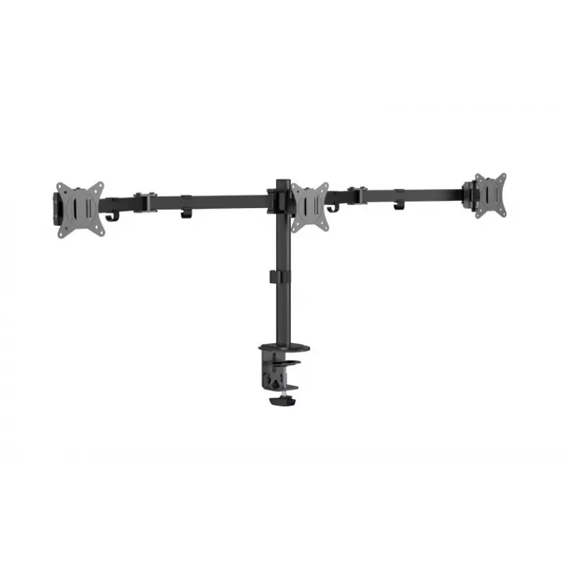 Stalinis monitoriaus laikiklis Gembird MA-D3-01, 1 svirties stalinis laikiklis, VESA 75x75–100x100, iki 7 kg, 17–27 colių ekranams, juodas