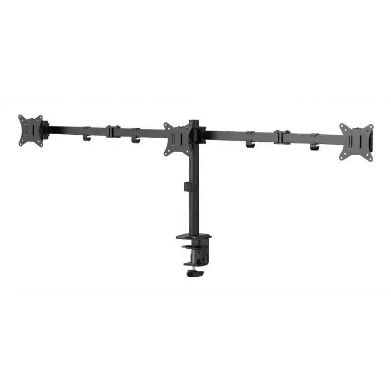 Stalinis monitoriaus laikiklis Gembird MA-D3-01, 1 svirties stalinis laikiklis, VESA 75x75–100x100, iki 7 kg, 17–27 colių ekranams, juodas