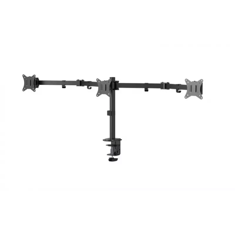 Stalinis monitoriaus laikiklis Gembird MA-D3-01, 1 svirties stalinis laikiklis, VESA 75x75–100x100, iki 7 kg, 17–27 colių ekranams, juodas