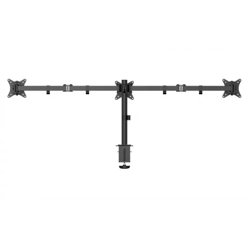 Stalinis monitoriaus laikiklis Gembird MA-D3-01, 1 svirties stalinis laikiklis, VESA 75x75–100x100, iki 7 kg, 17–27 colių ekranams, juodas