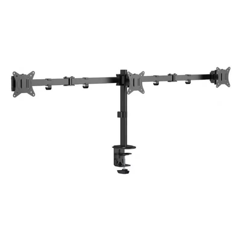 Stalinis monitoriaus laikiklis Gembird MA-D3-01, 1 svirties stalinis laikiklis, VESA 75x75–100x100, iki 7 kg, 17–27 colių ekranams, juodas