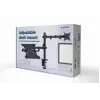Monitor mount stand Gembird MA-DA-03 for 32 inch screens, desk clamp/grommet, dual-arm, VESA 75x75–100x100, black