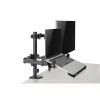 Monitor mount stand Gembird MA-DA-03 for 32 inch screens, desk clamp/grommet, dual-arm, VESA 75x75–100x100, black